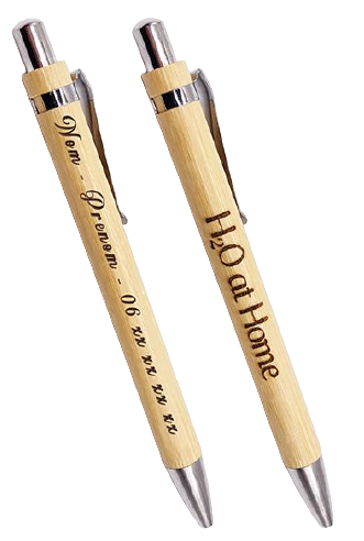Stylo bambou personnalisé commercial – Image 2