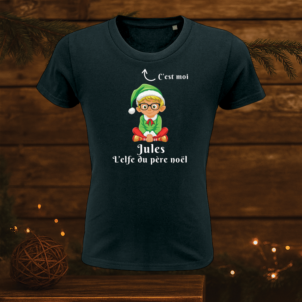 Tee-shirt "Lutin du Père Noël" garçon