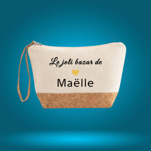 Pochette, trousse de toilette cœur💛