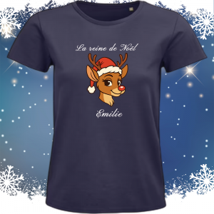 Tee-shirt "reine de noël" femme
