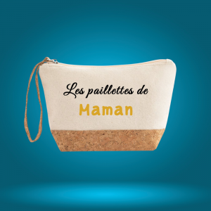 Pochette, trousse de toilette "les paillettes de"