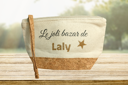 Pochette personnalisé liège/coton personnalisé